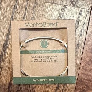 MantraBand Gold 'Faith Hope Love' Bracelet